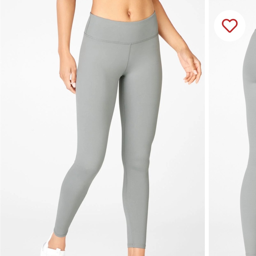 Fabletics Define Powerhold Mid Rise Leggings Size Small Gray and Maroon together